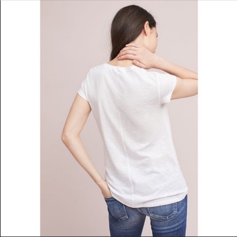 NEW Anthropologie Metallic Graphic Tee - Picture 3 of 3